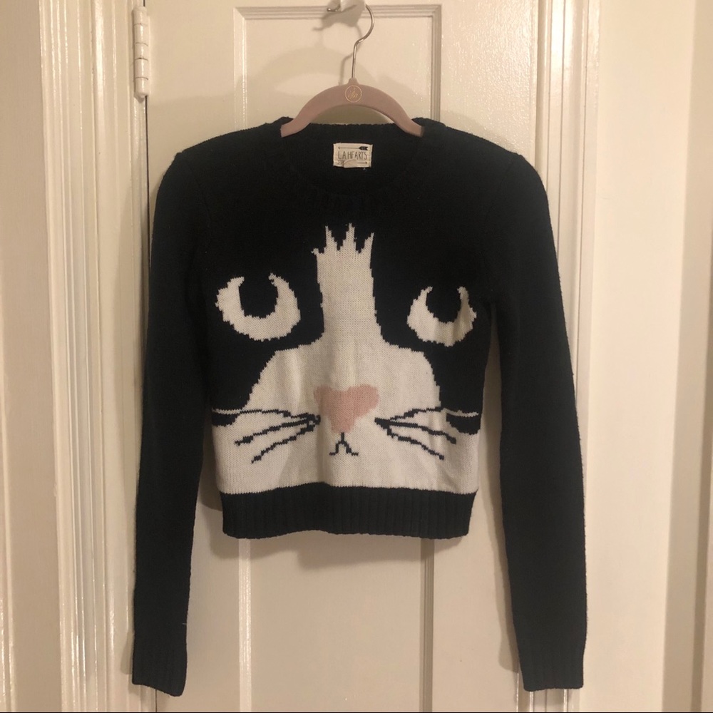 LA Hearts cat sweater